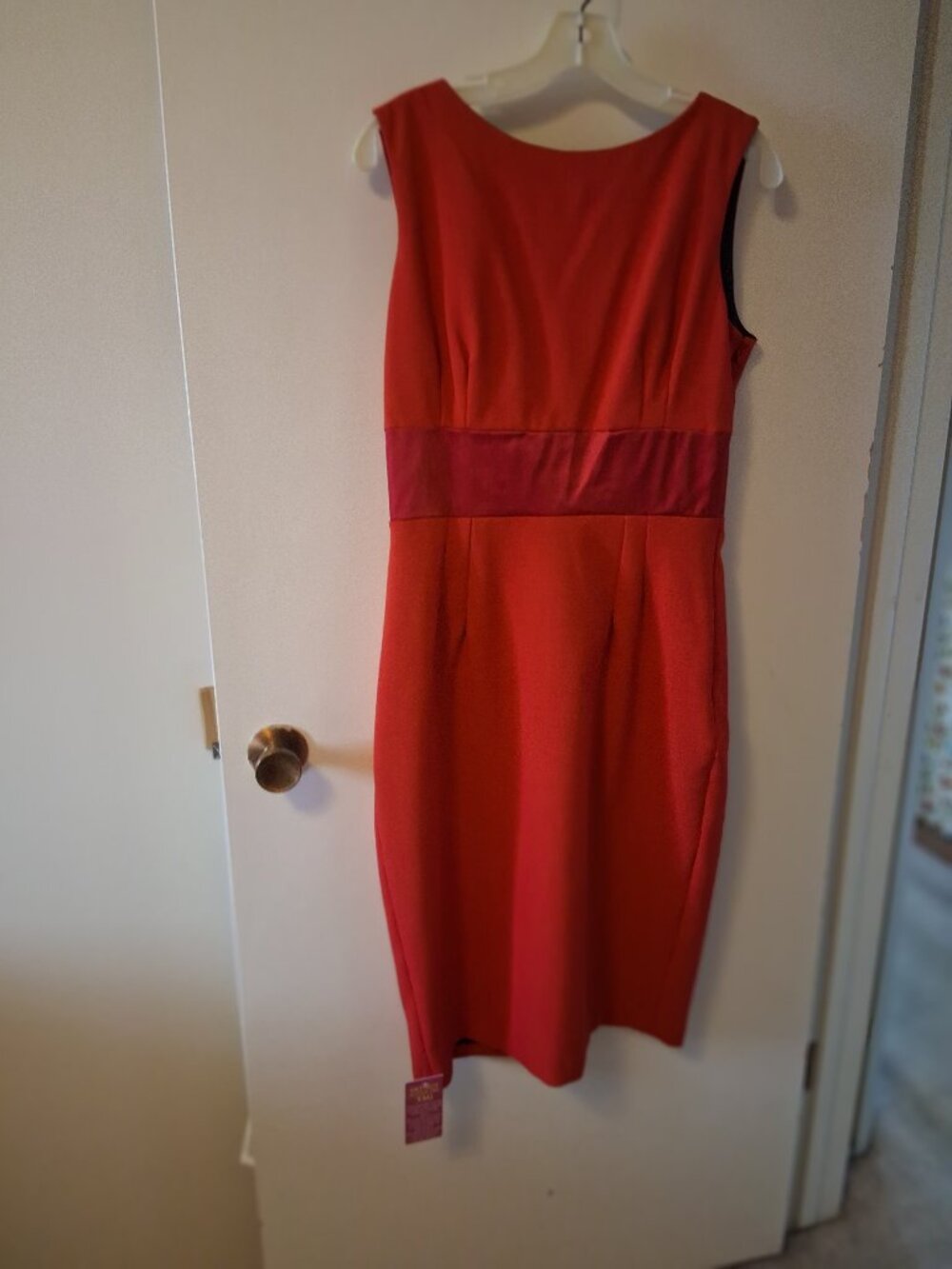 Red Sleeveless Dress, UK 14, US 12, NWT